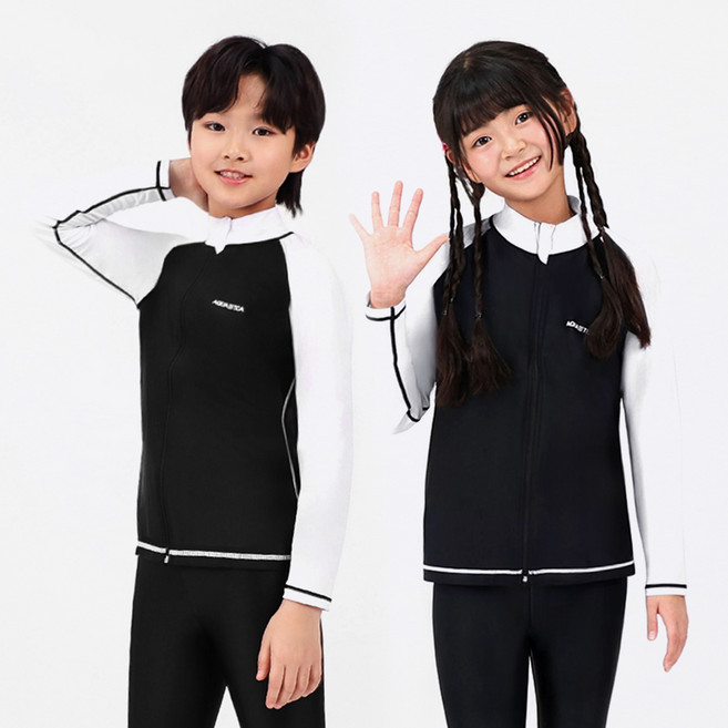 아쿠아티카 아동용 집업 래쉬가드 상의 AQAJJ451