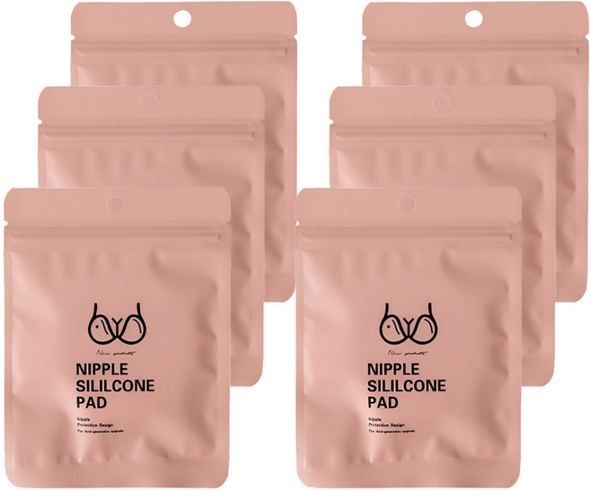 Grento 女性用矽膠胸貼 圓形 膚色 2入, 6個