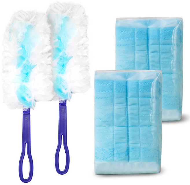 생활공식 홈 더스터 먼지털이개 핸들 + 리필 15p 세트, 블루, 2세트