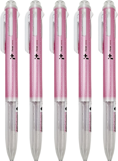 Pentel 飛龍文具 i+五色筆 BGH5-MP, 金屬粉紅, 5支