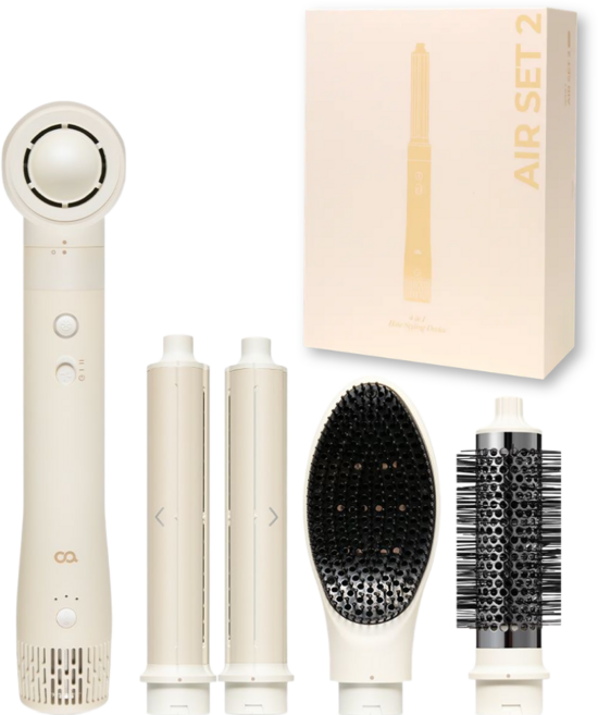 오아 에어셋2 4in1 멀티 헤어 스타일러 드라이기 ODRY-004 1400W, ODRY-004IV, Ivory