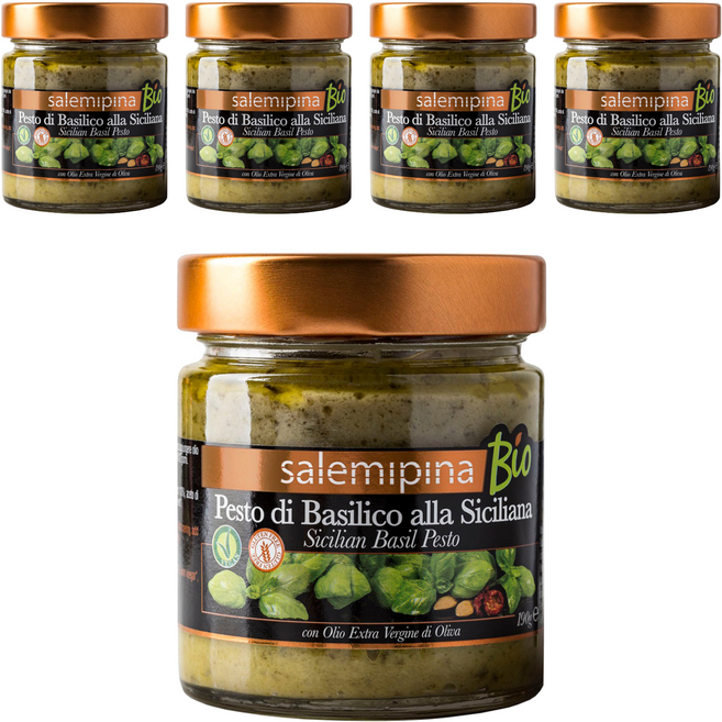 살레미피나 유기농 시칠리아 바질 페스토, 190g, 5개