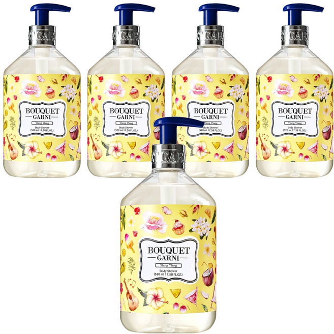 부케가르니 바디워시 일랑일랑향, 520ml, 5개