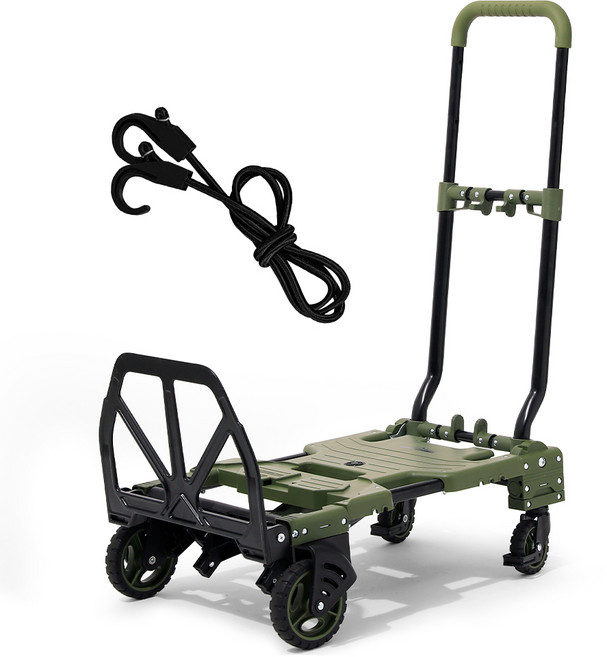 로티캠프 캠핑기어 트랜스폼 접이식 웨건, 카키, 1개