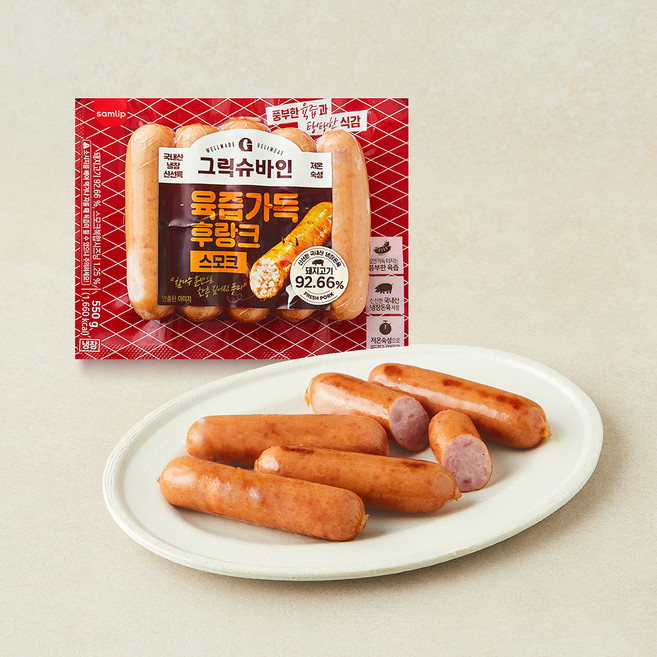 에스피씨삼립 그릭슈바인 육즙가득 후랑크 스모크, 550g, 1개