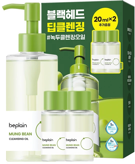 비플레인 녹두 클렌징 오일 기획세트, 240ml, 1개 - 쿠팡