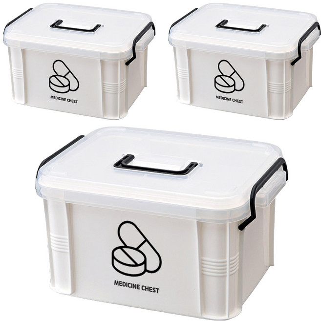 엠리빙 다용도 약 정리함 M, 3개