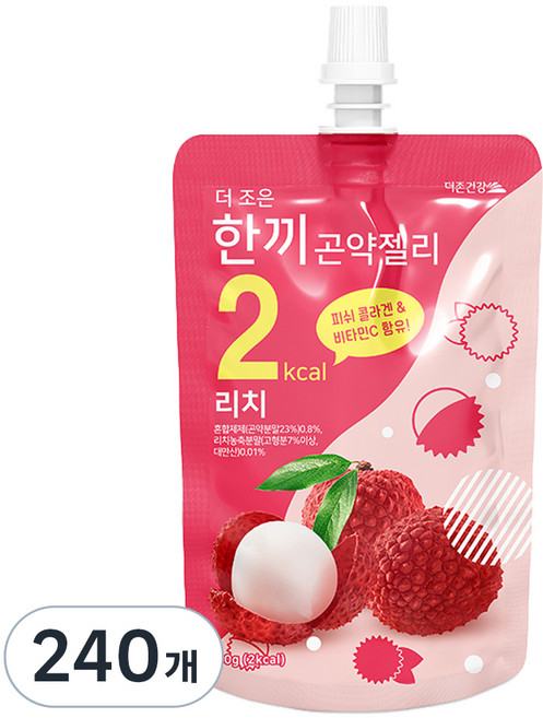 더존건강 더 조은 한끼곤약젤리 리치, 150g, 240개