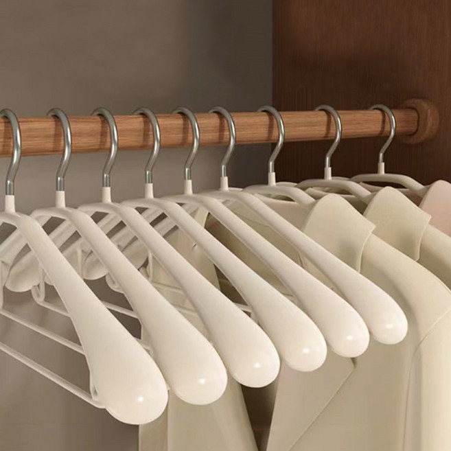 마켓플랜 논슬립 정장 옷걸이, 아이보리, 10개
