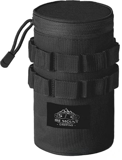 ISE MOUNT 小島嶼山 戰術水杯收納袋 大號 600D牛津布, 黑色, 1個