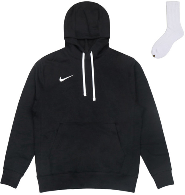Nike 男款 Park Swoosh 連帽上衣 CW6894-010 + Welldone 襪子組