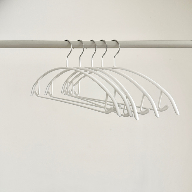 데보코 어깨 뿔 방지 논슬립 옷걸이, 화이트, 10개