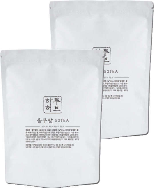 하루허브 율무팥차 대용량, 1g, 50개입, 2개
