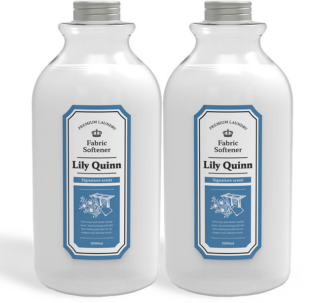 릴리퀸 프리미엄 섬유유연제 시그니처 본품, 1L, 2개