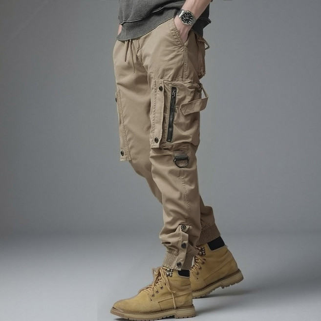 필드메이트 남성용 워싱 절개 스판 밴딩 카고 조거 바지 YXP16