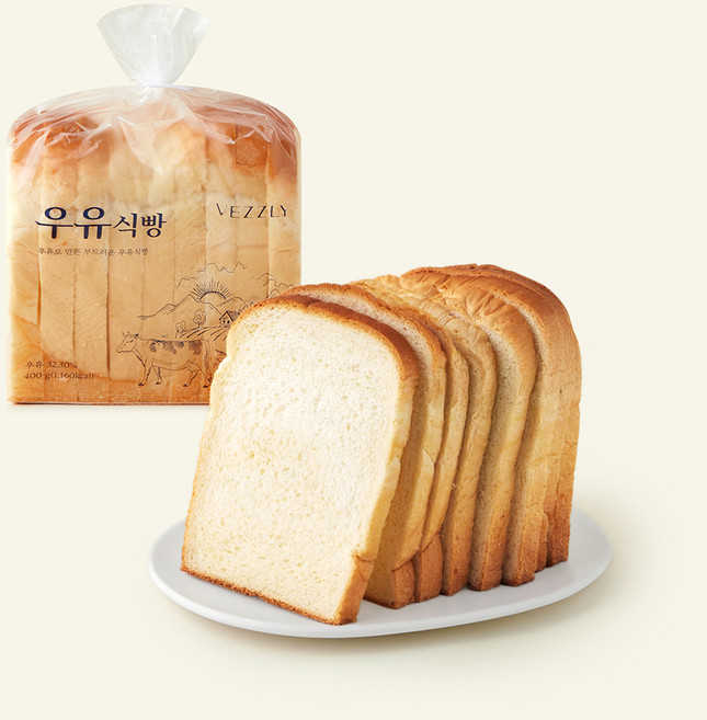 베즐리 우유식빵, 400g, 1개
