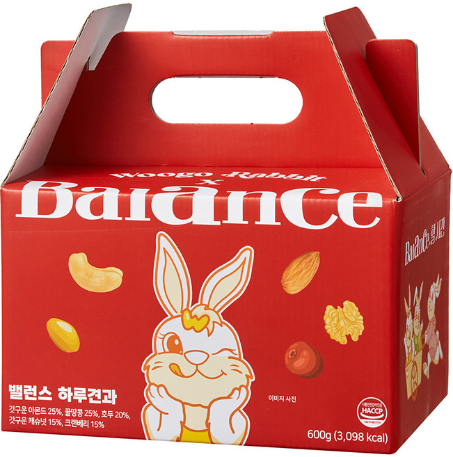 우고래빗 밸런스 하루견과 30p 선물세트 600g, 1세트