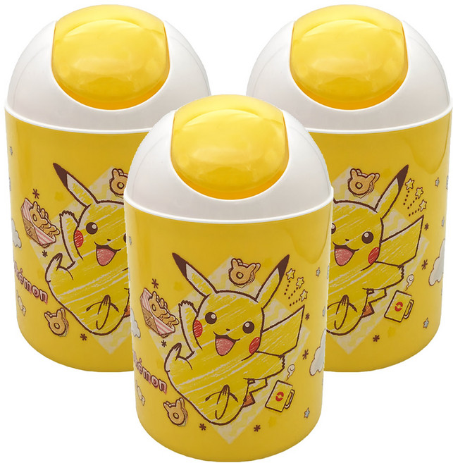 PoKeMoN 寶可夢 置物筒 三, 黃色, 3個
