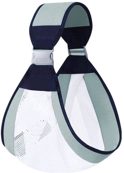 愛源美 新生兒前抱式背帶 網款, 淡湖綠