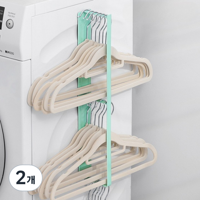 프렌지 편리한 옷걸이 보관대 Large 3단, 그린, 2개