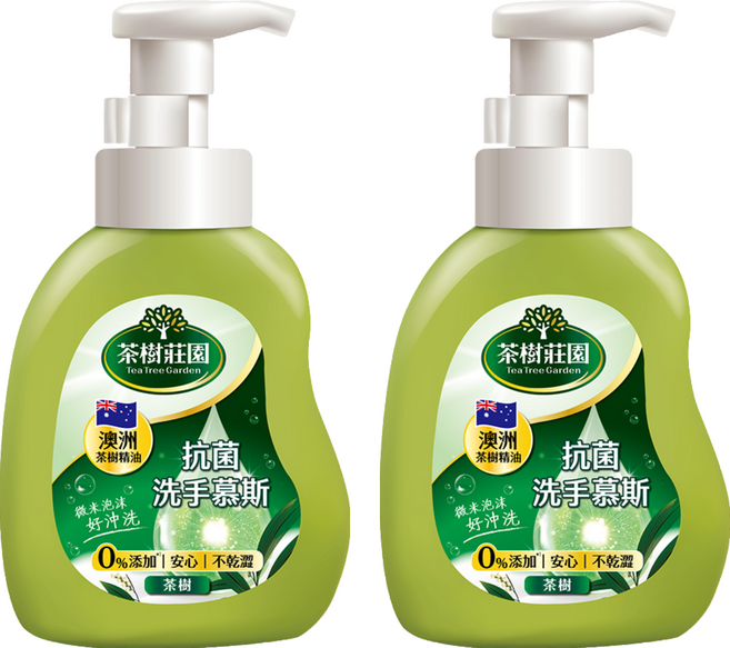 farcent 花仙子 茶樹莊園 抗菌洗手慕斯 茶樹, 500g, 2瓶