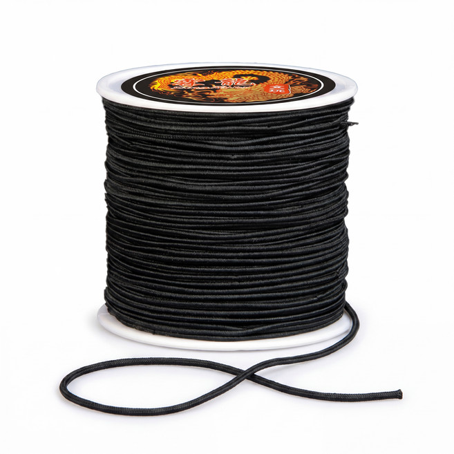 홀리픽 염주줄 팔찌 DIY 만들기 1.5MM x 40M, 블랙, 1개