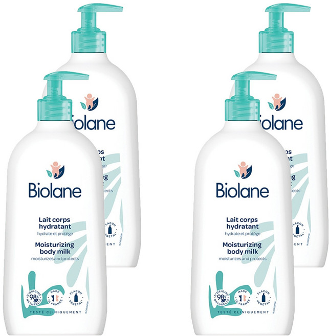 비올란 모이스처라이징 바디 밀크 유아로션, 4개, 350ml