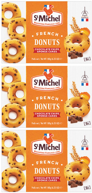 생미쉘 프렌치 초코칩도넛 6p, 180g, 3개