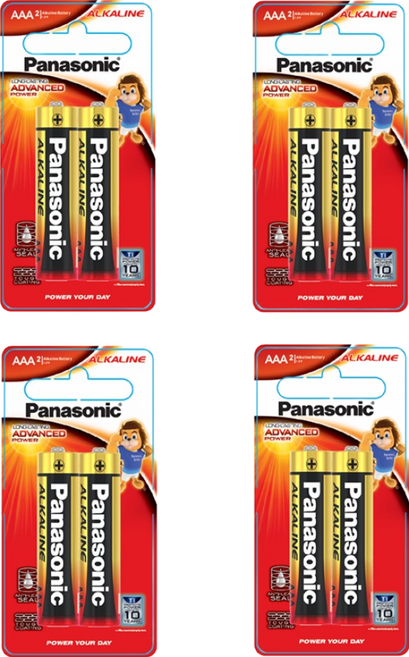 파나소닉 알카라인 AAA 건전지, 2개입, 4개