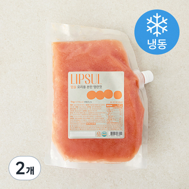 입술 요리용 분란 명란젓 (냉동), 1kg, 2개