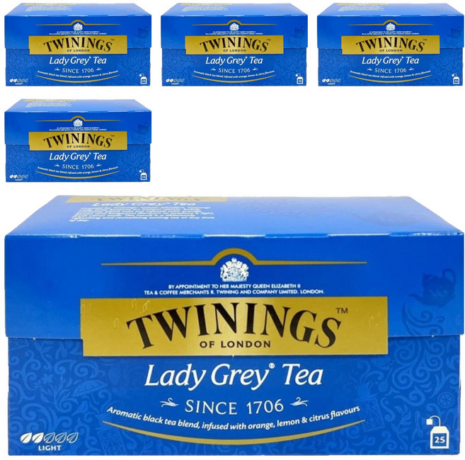TWININGS 唐寧茶 仕女伯爵茶, 2g, 25包, 5盒