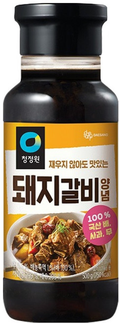 청정원 전통 돼지갈비양념, 500g, 1개