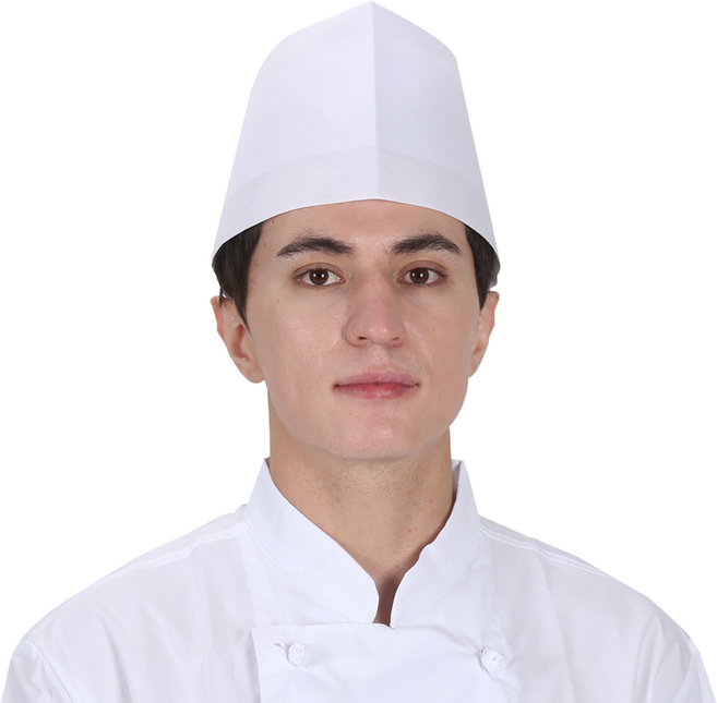 티팜 주방용 일회용 종이모자 T-53 13cm, 화이트, 10개