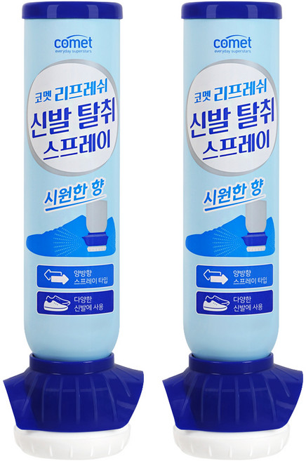 코멧 리프레쉬 신발 탈취 스프레이, 100ml, 2개