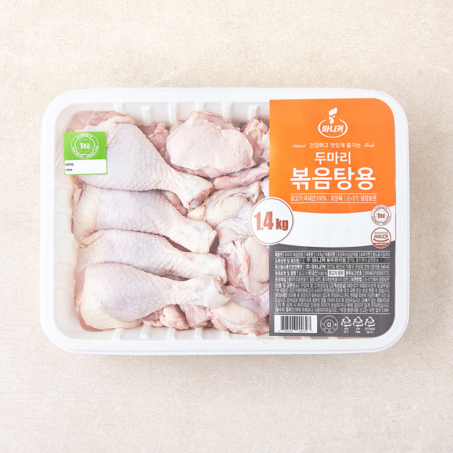 마니커 두마리 닭볶음탕용 닭고기 (냉장), 1400g, 1개