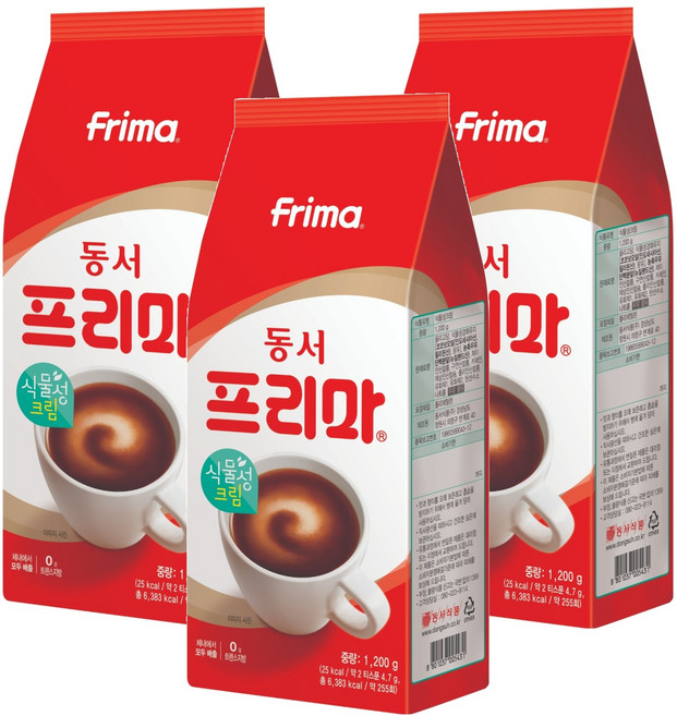 Frima 식물성크림, 1.2kg, 1개입, 3개