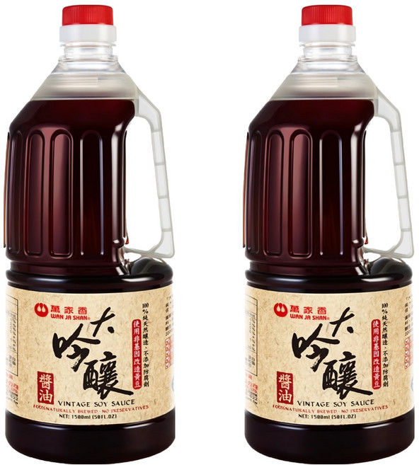 萬家香 大吟釀醬油, 1.5L, 2瓶