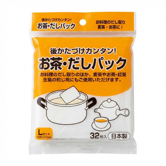 茶葉濾袋 料理用 32個, 1包, 白色