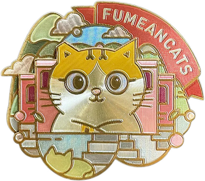 黃阿瑪的後宮生活 相遇故事磁鐵3D冰箱貼, 三腳 多色