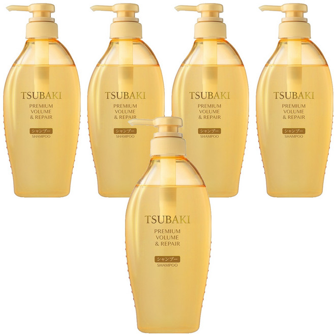 츠바키 프리미엄 볼륨 앤 리페어 샴푸, 450ml, 5개