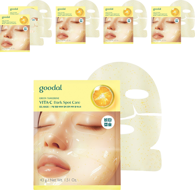 goodal 青橘維他命C淡斑痕護理凝膠面膜, 1入, 6個