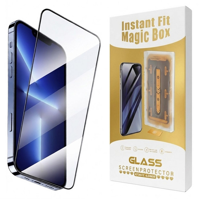 OMG iPhone 無塵倉鋼化膜秒貼盒, 1個