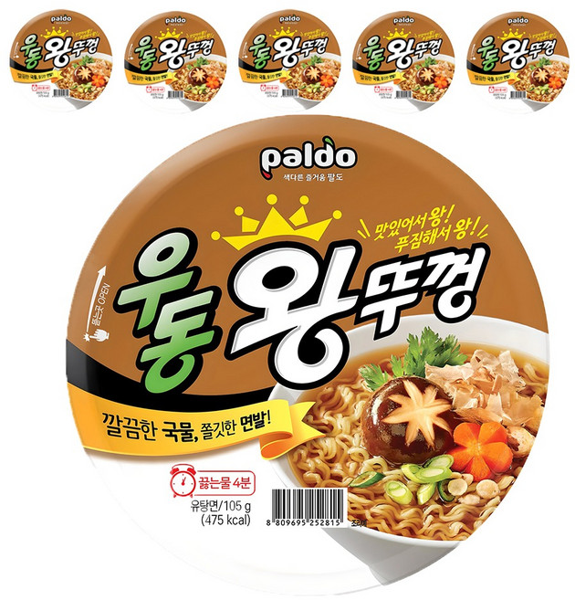 왕뚜껑 우동 105g, 6개