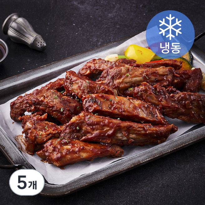 케이씨 슬라이스 폭립 쪽갈비 오리지널 (냉동), 1kg, 5개