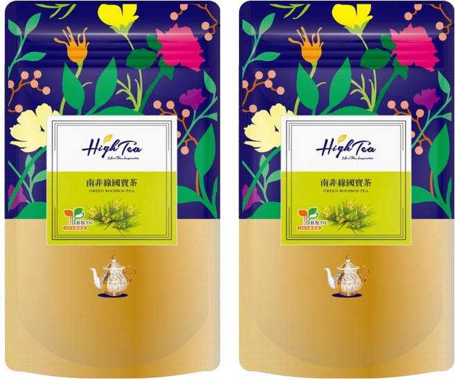 High Tea 伂橙 南非綠國寶茶 無咖啡因、低單寧酸 全家皆宜的健康茶飲, 12包, 3g, 2袋