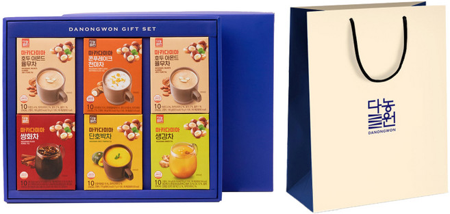 다농원 분말차 1호 + 쇼핑백 세트, 1세트, 6종