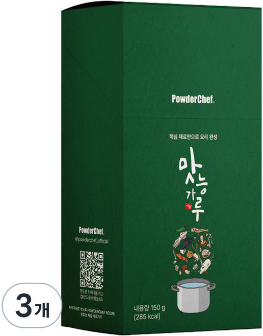 파우더셰프 맛능가루, 3개, 150g