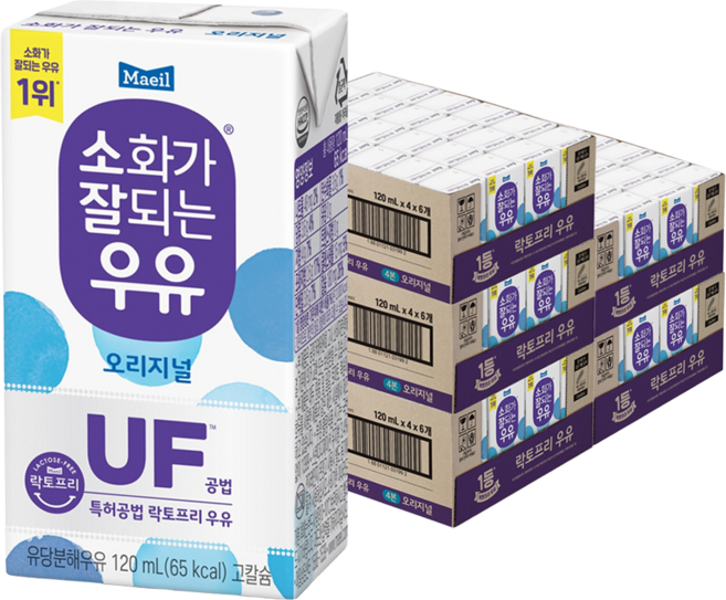 Maeil Easily Digested Milk 原味 mini, 120ml, 120個