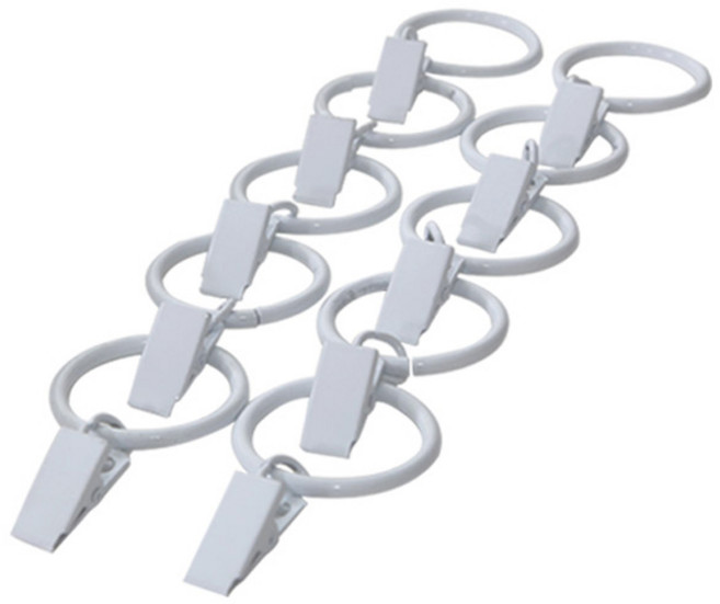 썬데코 메탈집게링 35 x 75mm, 화이트, 10개