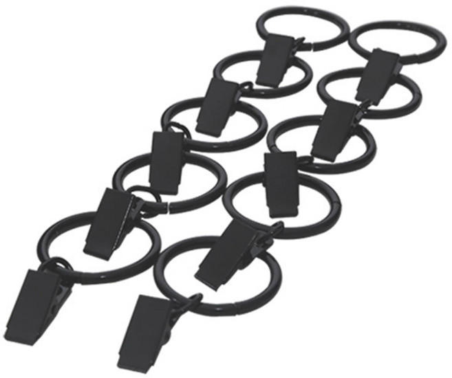 썬데코 메탈집게링 35mm, 블랙, 10개